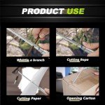 Treszen Stainless Steel Blade, All Steel Solid Handle for Home Use, Outdoor Camping, Fishing Pocket Knife, Survival Tactical Knife, 9.5 Inch - Silver