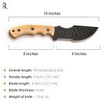 Regal Edge Knives 10-Inch Fixed Blade Hunting Knife with Sheath, Full Tang Survival Tactical Knife For Men, 1095c High Carbon Steel Bushcraft Knife With Bone Handle for Camping, Hunting, And Outdoor (Tracker Knife)