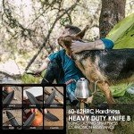 BRILLIRARE Pocket Knife, Folding Tactical Knives Blade 3.3in, Foldable Survival Small Knife with Clip, Button Lock & Glass Breaker, Everyday Carry EDC Knives for Hunting Camping Hiking