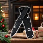 CuCut Survival Knife, Fixed Blade Knife with Sheath for Beginners, EDC 4-Inch Small Knife, High Grade Stainless Steel Gift Knife, Good for Carving, Camping, Fishing, Survival, Outdoor