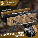 Dragon Creek Tactical Survival Knife With Kydex Sheath D2 Steel Blade G10 Full Tang Handle Outdoor Knife for Camping Hiking Gift Men Brown