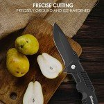 BRILLIRARE Pocket Knife, Folding Tactical Knives Blade 3.3in, Foldable Survival Small Knife with Clip, Button Lock & Glass Breaker, Everyday Carry EDC Knives for Hunting Camping Hiking