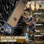 Dragon Creek Tactical Survival Knife With Kydex Sheath D2 Steel Blade G10 Full Tang Handle Outdoor Knife for Camping Hiking Gift Men Brown