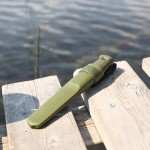 Morakniv Kansbol Stainless Steel Fixed-Blade Survival Knife With Sheath, Military Green, 4.3 Inch