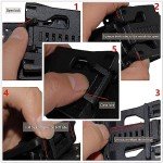 OERLA OLX-004 Tactical Survival Knife with Kydex Sheath, Outdoor Fixed Blade Knife with Belt Clip, 420HC Steel Blade Camping Knife with G10 Handle