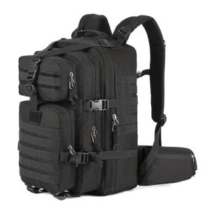 MIRACOL Go Bag Emergency Backpack - 35L Tactical Backpack with MOLLE System for Survival - Durable Military Grade Gear for Disaster Preparedness Black