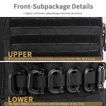 GZ XINXING 64L Large 3 day Molle Pack Military Tactical Army Backpack Bug Out Bag Rucksack For Men (Black)