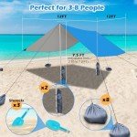 Camping Tarp with Poles, 12x12 Ft Waterproof Hammock Rainfly, Backpacking Canopy Tent Tarp, Ultralight Survival Rain Shelter for Camping, Picnic, Hiking, Outdoor Activities, UV Resistant