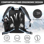 TBNBO 45L Large Military Tactical Backpack for Men, 3 Days Bug Out Bag Assault Pack with Adjustable Bottle Holder and Molle System, Outdoor Black Daypack Rucksack for Hunting Hiking Fishing