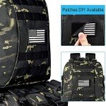 CVLIFE Tactical Backpack Military Army Rucksack 60L Large 3 Day Pack Detachable Molle Bag