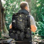 CVLIFE Tactical Backpack Military Army Rucksack 60L Large 3 Day Pack Detachable Molle Bag