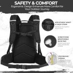 MIRACOL Go Bag Emergency Backpack - 35L Tactical Backpack with MOLLE System for Survival - Durable Military Grade Gear for Disaster Preparedness Black