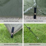 Joramoy Hammock Rain Fly 10×10FT - Waterproof Camping Tarp Portable Tent Tarp Premium Backpacking Tarp Sheleter with UV Protection Layer for Camping Hiking Outdoor(OdGrreen)