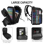 WOLT | Tactical Backpack for Men 45L Military Molle Backpack Large 3 Day Assault Pack Rucking Backpack for Hiking Survival(Black)