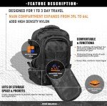 Miramrax Tactical Backpack Military Army Daypack - Assault Pack for Men Molle Backpacks Bug Out Bag 3 Day Pack for Hiking Camping Travel Hunting Rucksack Trekking Black