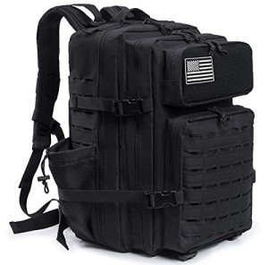 QT&QY 45L Military Tactical Backpacks For Men Camping Hiking Trekking Daypack Bug Out Bag Lage MOLLE 3 Day Pack with Bottle Holder