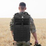 EMDMAK Military Tactical Backpack, 42L Large Military Pack Army 3 Day Assault Pack Molle Bag Rucksack for Outdoor Hiking Camping Hunting