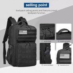 Military Tactical Backpack for Men Waterproof Daypack 3 Day Assault Pack Molle Bag with Water Bottle Holder