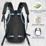 Jueachy Tactical Backpack for Men Hiking Day Pack Molle Military Rucksack Waterproof 30L EDC Bag with USA Flag Patch Black