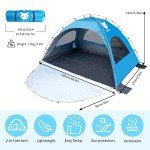 Night Cat Portable Beach Tent for 2-4 People