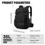 Mardingtop 35L Molle Tactical Military Backpack for Men，Cordura Backpack for Hiking,Camping,Survival