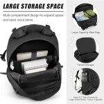 Jueachy Tactical Backpack for Men Hiking Day Pack Molle Military Rucksack Waterproof 30L EDC Bag with USA Flag Patch Black