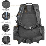 CVLIFE 60L Tactical Backpack for Men Women Military Large Army Rucksack With D-Ring Molle Clips Compass Accessories 3 Day Bug Out Survival Molle Bag Hiking Camping Gym Daypack Backpacks,Black