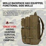 Orca Tactical Military Backpack - Large Military Grade Backpack - Army Inspired Salish 40L - External MOLLE Mounted 3 Day Survival Bag - Rucksack Pack(OD Green)