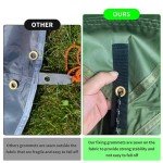 Joramoy Hammock Rain Fly 10×10FT - Waterproof Camping Tarp Portable Tent Tarp Premium Backpacking Tarp Sheleter with UV Protection Layer for Camping Hiking Outdoor(OdGrreen)