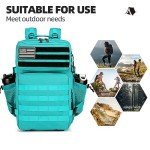 Lovelinks21 45L Tactical Assault Backpack 3 day assault pack with Molle Waterproof backpack Rucksack for Tactical Backpacks (Lake Blue)