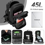 Perfekt Love Military Tactical Backpack for Men and Women 45L Large Army Rucksack Molle Rucking Survival Backpack