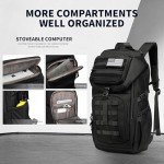 Wotony Tactical Assault Pack Backpack Molle Military Backpack Outdoor Hiking Camping Rucksack Waterproof backpack for men (Black, 25L)
