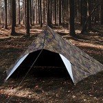 Waterproof Camping Tarp, Lightweight Hammock Rain Fly, UV Protection and PU 3000mm Waterproof Backpacking Tarp, 10x10ft Large Tent Footprint or Shelter Kit for Hiking and Outdoor Adventure