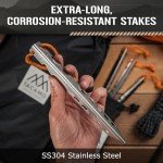 TACAMO Camping Tarp Waterproof Shelter - 70D Ripstop Nylon, Kevlar Center & 2,000 PU Waterproof Coating - Lightweight Hammock Tarp & Rain Fly - Survival Tarp & Ultralight Tarp Tent, Black, 10FT x 12FT