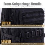 R.SASR Black Tactical Backpack, Military Backpack, Molle Backpack.(Black-01)