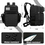 Perfekt Love Military Tactical Backpack for Men and Women 45L Large Army Rucksack Molle Rucking Survival Backpack