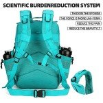 Lovelinks21 45L Tactical Assault Backpack 3 day assault pack with Molle Waterproof backpack Rucksack for Tactical Backpacks (Lake Blue)