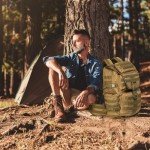 Cididu 50L Tactical Backpack, Military Backpack Large Survival Backpack, Waterproof 3 Day Assault Pack Heavy Duty Outdoor Bug Out Bag Backpack for Sports, Travel, Hiking, Adventure, Camping, Trekking