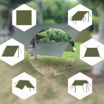 Joramoy Hammock Rain Fly 10×10FT - Waterproof Camping Tarp Portable Tent Tarp Premium Backpacking Tarp Sheleter with UV Protection Layer for Camping Hiking Outdoor(OdGrreen)