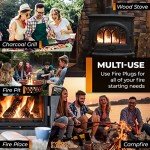 Non-Toxic Waterproof Fire Starters with 5+ Minute Burn for Emergencies, Survival, Campfires, Fire Pits, Grills - Made in The USA - 50 Pack