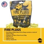 Black Beard Fire Plugs (50 Plugs) | 100% Weatherproof Fire Starter for Campfires | Can Light 50+ Fires | Extra Long Burn Time | 30 Yr Shelf Life for Emergency Survival Kits | Made in USA, Yellow