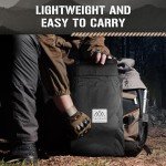 TACAMO Camping Tarp Waterproof Shelter - 70D Ripstop Nylon, Kevlar Center & 2,000 PU Waterproof Coating - Lightweight Hammock Tarp & Rain Fly - Survival Tarp & Ultralight Tarp Tent, Black, 10FT x 12FT