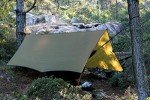 OneTigris Bulwark Camping Tarp, 100% Waterproof Bushcraft Shelter, Lightweight Hammock Rain Fly Portable Anti UV Large 12.8ft x 9.5ft