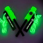Swiss Safe 5-in-1 Magnesium Ferro Rod Fire Starter Survival Tool - Flint & Steel Striker, Compass, Paracord & Whistle - Emergency Kit for Backpacking, Camping, Hiking - All-Weather - Glow, 1-Pack