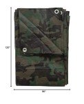Stansport Medium-Duty Rip-Stop Tarp 8' x 10' - Green Camo (T-810-C)