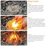 Keon Flint and Steel fire Starter kit, Ferro Rod fire Starter Survival Tool, 4.5" x 3/8" Camping fire Starter with Paracord Wrist Lanyard and Striker (Flint Lighter, Emergency fire Starters)