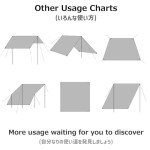 Azarxis Waterproof Camping Tent Tarp Hammock Rain Fly Footprint Ground Cloth Shelter Sunshade Beach Picnic Blanket Mat for Outdoor Camping Park Lawn