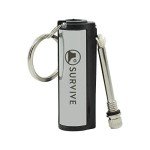 SURVIVE Permanent Match, Pack of 5, The Forever Lighter, Emergency Waterproof Fire Starter Striker Set, Metal Keychain Unlimited Strike Anywhere Stick