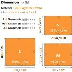 TRIWONDER Hammock Rain Fly Waterproof Tarp Camping Tent Footprint Ground Cloth Backpacking Tarp Camp Shelter Sunshade Mat for Outdoor Hiking Beach Picnic (Orange, M - 118 x 86in)