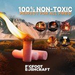 Bigfoot Bushcraft Complete Emergency Fire Starter Kit - Waterproof, Windproof, 5+ Minute Burn - Includes 80 Fire Plugs, Compact Travel Tin, and Extra Thick Ferro Rod Set